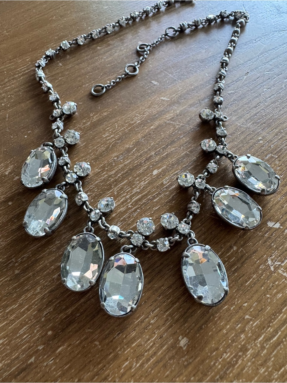 J. Crew Silver Link Extension Chain with Rings